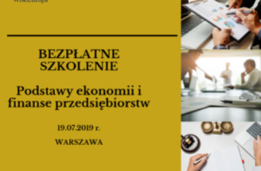 Bezpłatne szkolenie: Podstawy ekonomii i finanse przedsiębiorstw