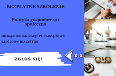 Bezpłatne szkolenie polityka gospodarcza i społeczna