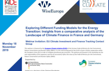 Webinar: climate finance in France and Germany