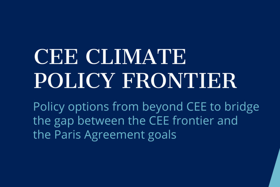 CEE Climate Policy Frontier Report: Policy options from beyond CEE to bridge the gap between the CEE frontier and the Paris Agreement goals