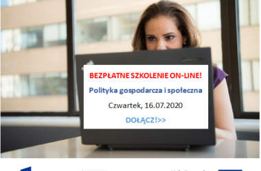 Bezpłatne szkolenie on-line – Polityka gospodarcza i społeczna 16.07