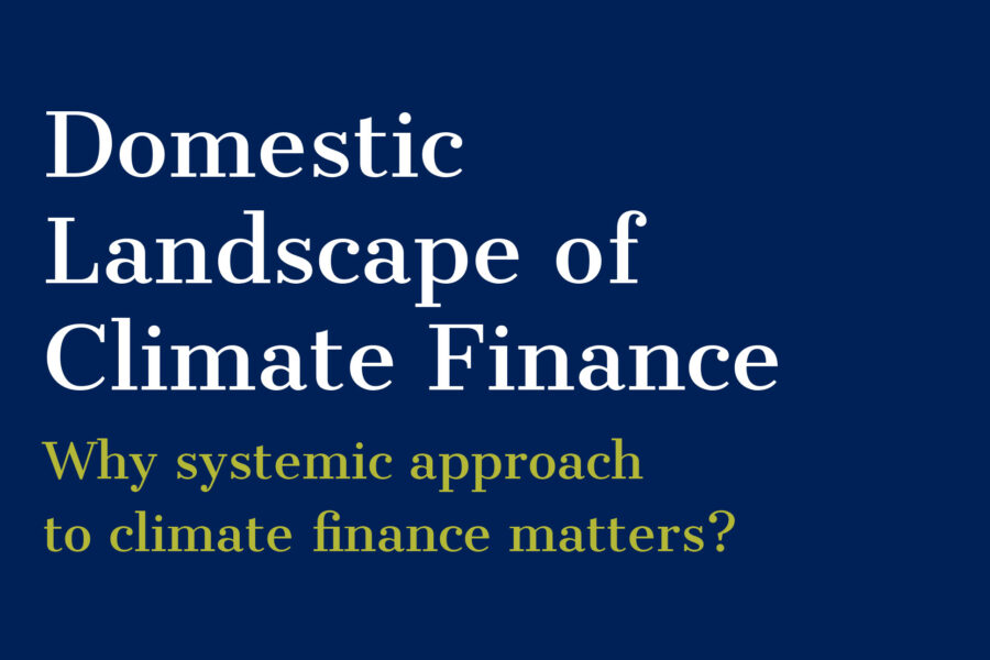Policy paper: Domestic Landscape of Climate Finance