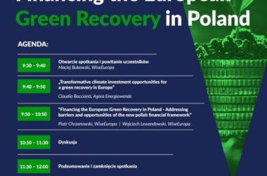 Financing the European Green Recovery in Poland [podsumowanie spotkania online]