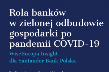 Rola banków w zielonej odbudowie gospodarki po pandemii COVID-19. WiseEuropa Insight dla Santander Bank Polska